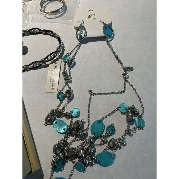 New Costume‎ Fashion Jewelry Lot Of Mixed Toned Colorful w Lucky, Pearl NOS Vntg - Picture 5 of 9